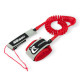Sup coiled Leash - Grey/Red Color - 10’’ / 305 cm - HSPCNP001078 - hydrosport Cressi